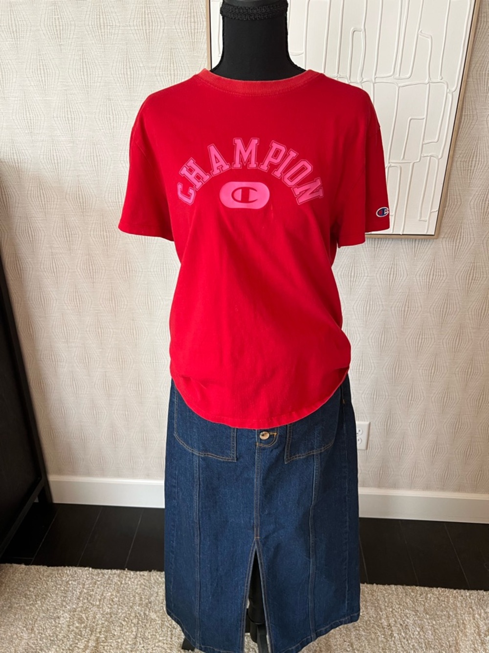 Champion Red Graphic Logo T-Shirt